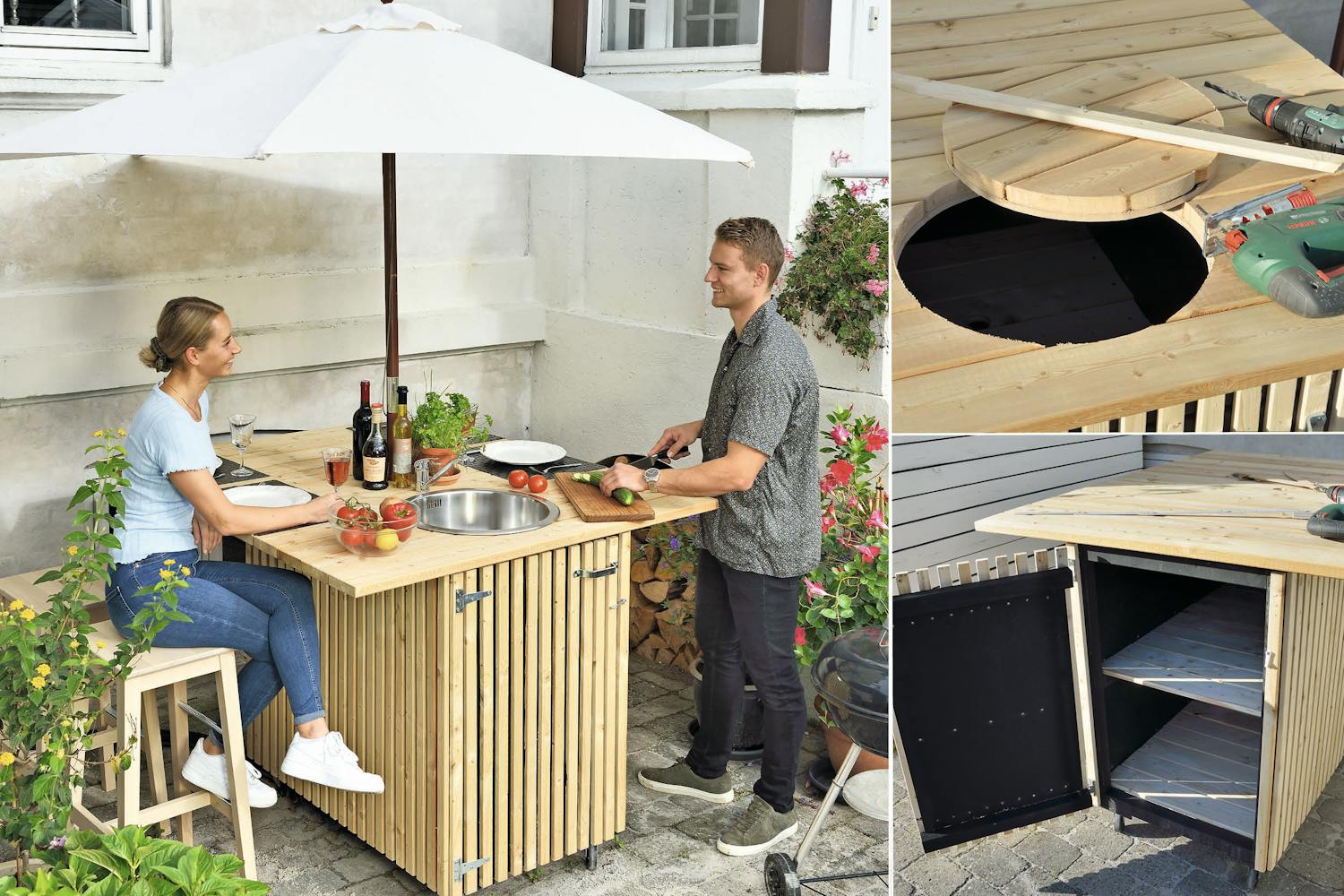 Praktisk udekøkken Udekøkken